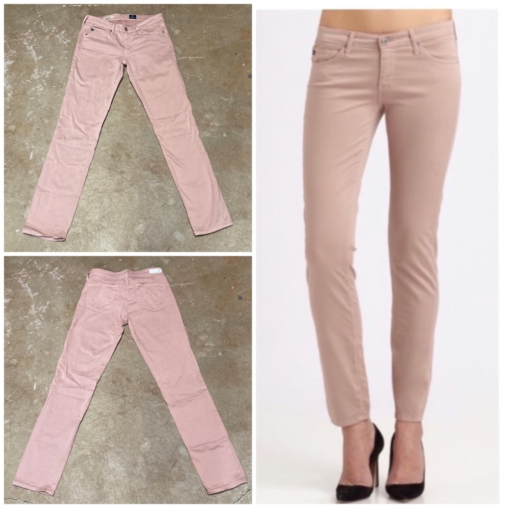 AG The Stilt Cigarette Leg Light Pink Size 27R